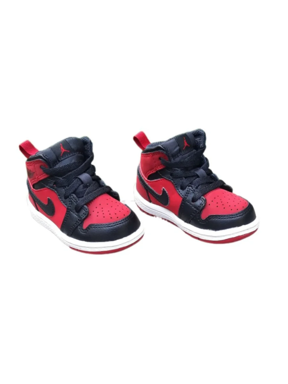 Nike Baby Air Jordan 1 Mid64-0735-610 Red Basketball Shoes Sneakers Size 5C